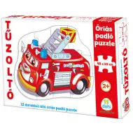 Mașină de pompieri puzzle uriaș de podea 12 bucăți