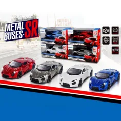 Mașină sport cu tracțiune pe spate din metal cu lumini și sunete 1/43