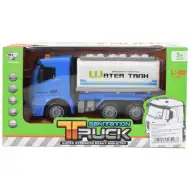 Mașină mare albastru-alb de 17 cm