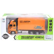 Mașină mare container vehicul cu lumini 1/38