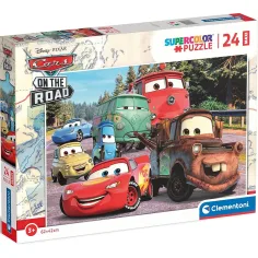 Mașini Pe drum 24 de piese maxi supercolor puzzle - Clementoni