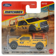 Matchbox: camionetă Ford F-150 Contractor 2015 galbenă 1/64 - Mattel