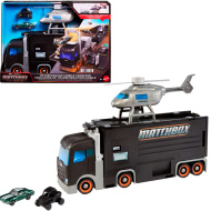 Matchbox Filmul: 2 în 1 camion transportor Mercedes și set de pistă transformabil – Mattel