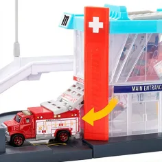 Matchbox: Set de joacă cu stația de salvare cu elicopter - Mattel imaginea 4