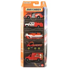 Matchbox: Set de mașinuțe de salvare 5 bucăți 1/64 - Mattel