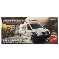 Matchbox Un Film: Ambulanță Mercedes-Benz Sprinter 2024 mașinuță la scară 1/64 în cutie de carton – Mattel