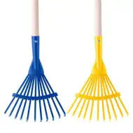 Mătură pentru frunze de grădină 80cm cu mâner lemn mai multe culori 1 bucată - Woodyland