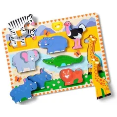 Melissa&Doug: Puzzle cu animale - Safari - Spin Master