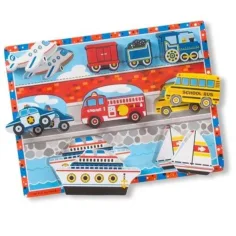 Melissa&Doug: Puzzle cu vehicule - Spin Master