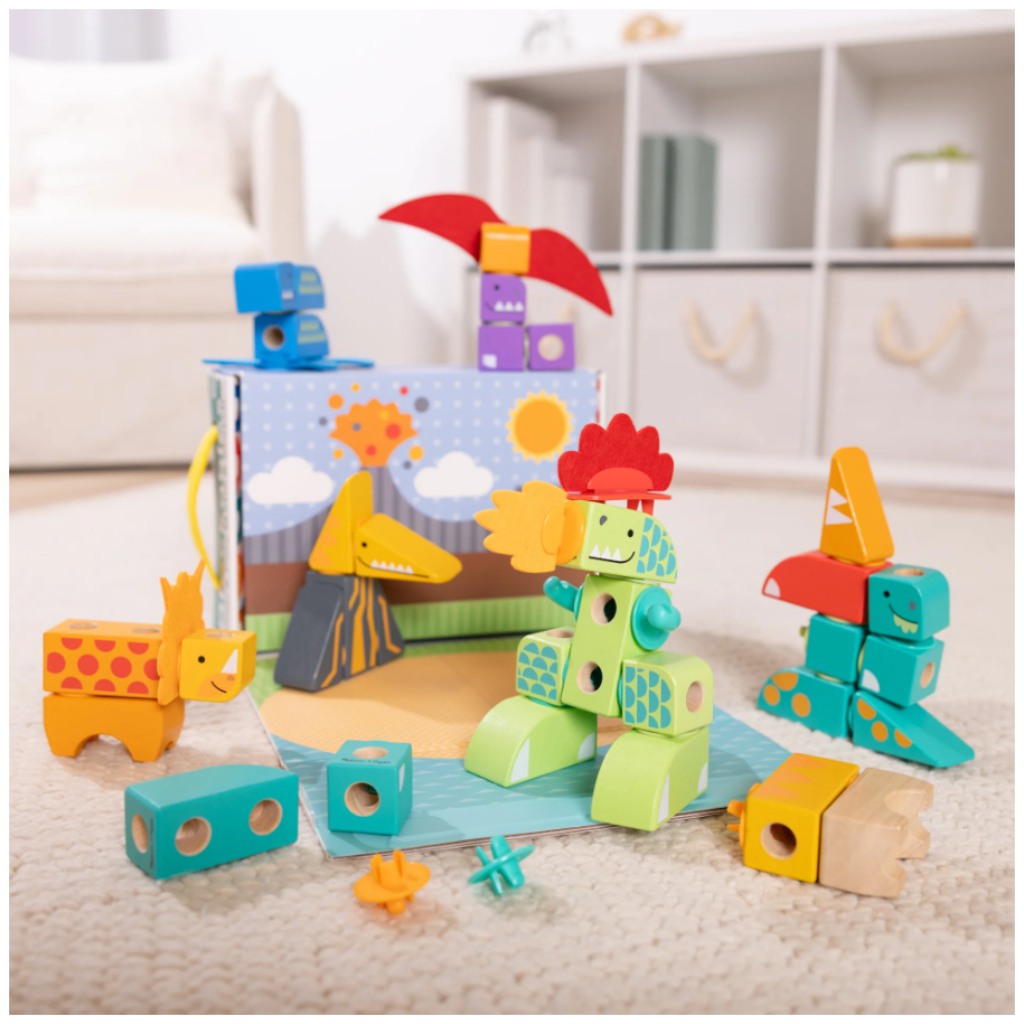Melissa & Dough Blockables Dinosauri Constructor 69 bucăți imaginea 5