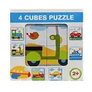 Puzzle pentru bebelusi vehicul 4 bucati 