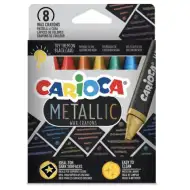 Metallic 8 bucăți set cretă cerată formă triunghi - Carioca