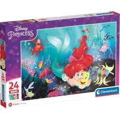 Mica sirenă 24 de piese maxi supercolor puzzle - Clementoni