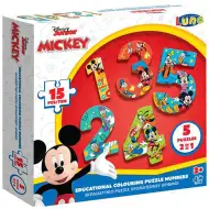 Mickey Mouse numere puzzle 15 bucăți