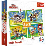 Mickey Mouse și prietenii 4 in 1 puzzle - Trefl