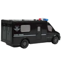 Microbuz care transportă bani cu efecte de lumini telecomandă RC Scara 1/30 20cm imaginea 3