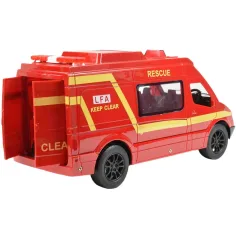 Microbuz roșu de pompieri cu telecomandă RC cu efecte de lumină 2,4 GHz 1/12 scară 30 imaginea 3