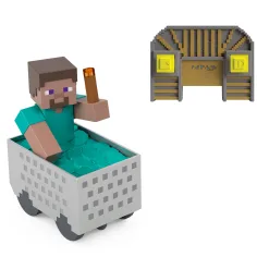 Minecraft RC excavator cu telecomandă cu figurina Steve – Mattel imaginea 2