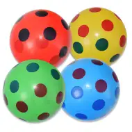 Minge de cauciuc cu buline colorate mai multe variante 22cm