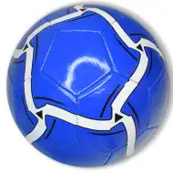 Minge de fotbal din piele artificiala cu culori aprinse in patru culori 23cm