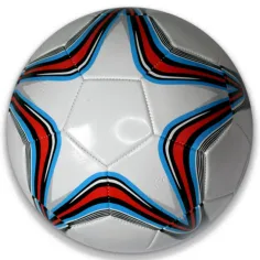 Minge de fotbal din piele artificială cu model stea 22 cm în diferite versiuni imaginea 3