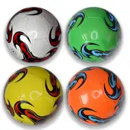 Minge de fotbal din piele artificială cu modele colorate mai multe variante 22cm