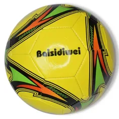 Minge de fotbal din piele artificială, de culoare neon, în mai multe variante, 23 cm imaginea 2