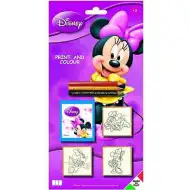 Minnie Mouse Set întipărire 3 piese cu creioane colorate