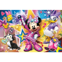 Minnie Mouse și ajutoarele ei fericite Supercolor Maxi puzzle cu 60 de piese - Clementoni imaginea 2