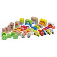 Molto: Nature City Bloks lemn jucărie de construcție 79 bucăți set imaginea 3