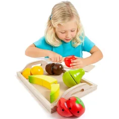 Molto: set fructe lemn cu tavă 9 bucăți imaginea 4