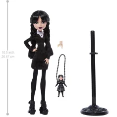 Monster High x Wednesday – Papusa Wednesday Addams cu accesorii – Mattel imaginea 3