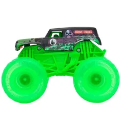 Monster Jam: Camion monstru cu lumini Grave Digger – 1/43 - Spin Master imaginea 3