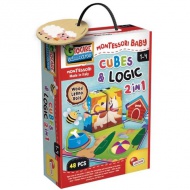 Montessori baby lemn cuburi de poveste - Animalele și habitatele lor