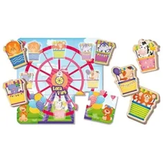 Montessori baby lemn puzzle - Parc de distracții imaginea 2