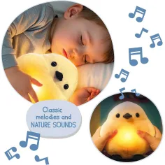 Montessori Baby Snow Fairy LED muzical păpușă din pluș - Lisciani imaginea 3