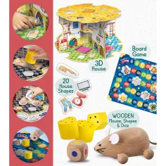 Montessori: Casa Șoarecelui - Joc de societate Egérlak - Lisciani imaginea 3
