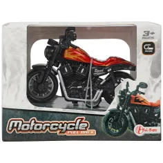 Motocicletă VehiCool cu model de flăcări, cu tragere înapoi, în diferite variante, 1 buc.