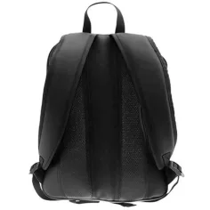 Must: Geanta scoala neagra rotunjita cu efect piele, rucsac 30x13x41cm imaginea 2