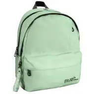Must: Geantă școală rotunjită verde deschis cu patru compartimente, rucsac 32x19x42cm ​