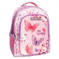 Must Geantă școlară 3D Butterfly cu 3 compartimente, rucsac 32x18x43cm