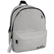 Must: Geantă școlară gri rotunjită cu patru compartimente, rucsac 32x19x42cm ​
