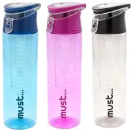 Must... Tritan sticlă de apă cu filtru în trei variante