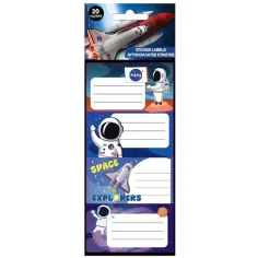 Etichete autocolante pentru caiete NASA 20 bucăți