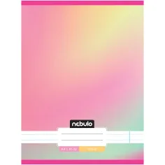 Nebulo: Caiet cu model de curcubeu pastelat cu linii cusute 81-32 A/4