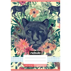 Nebulo: Caiet cu model de leopard negru cu foc 27-32 A/5 imaginea 1