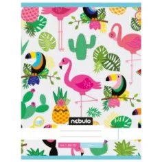 Nebulo: Flamingo și Tucan caiet simplu A4 80-32