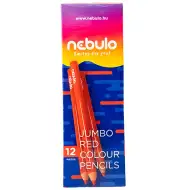 Nebulo: Jumbo creion colorat triunghi culoarea roșie 1 bucată