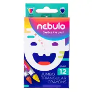 Nebulo: Jumbo set cretă cerată colorată 12 bucăți