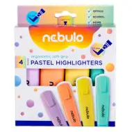Nebulo: Neon culori textliner set 4 bucăți